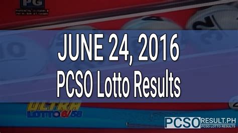 Swertres Results June 2016 .